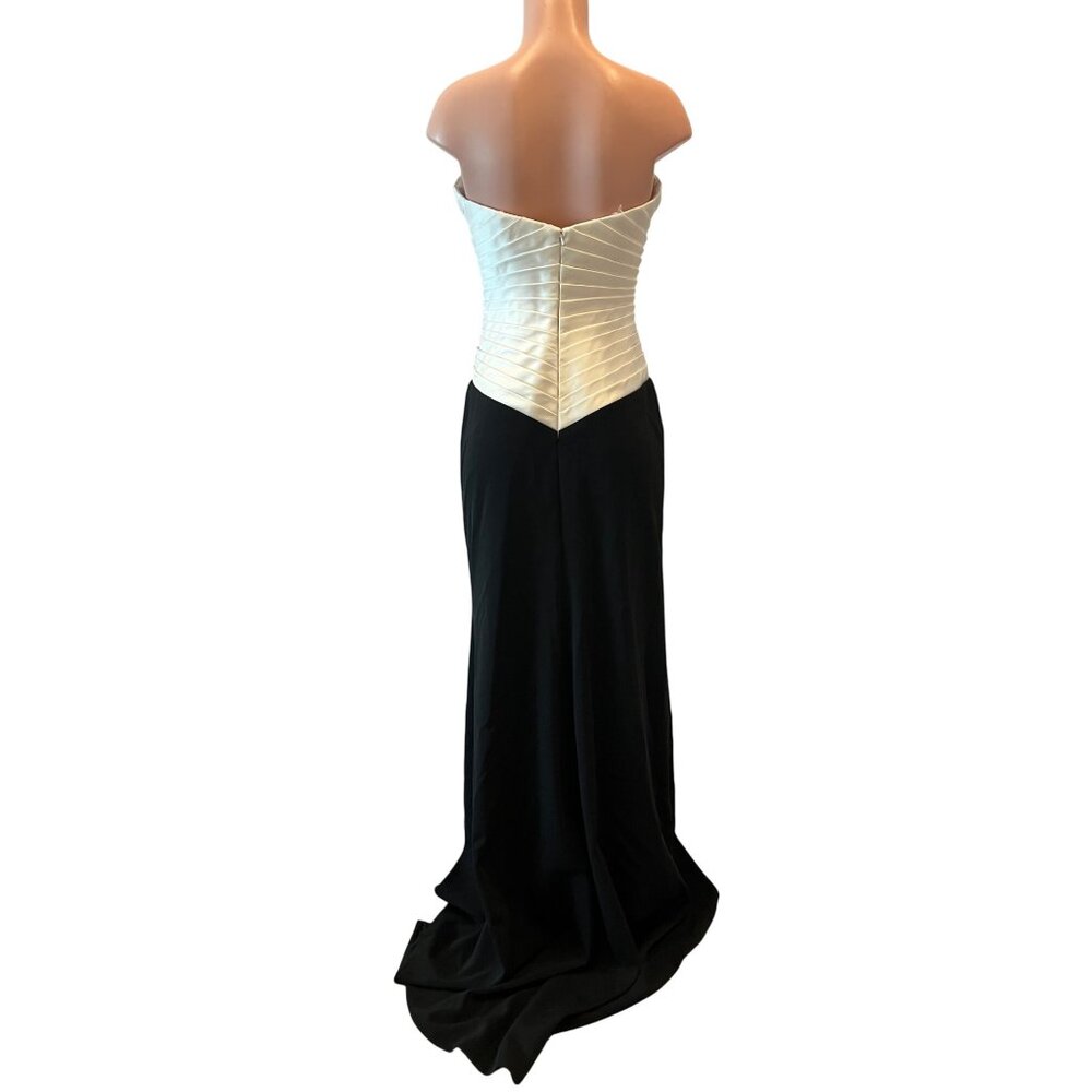 Sergio Hudson Black and White Strapless Gown NWT - Picture 8 of 10